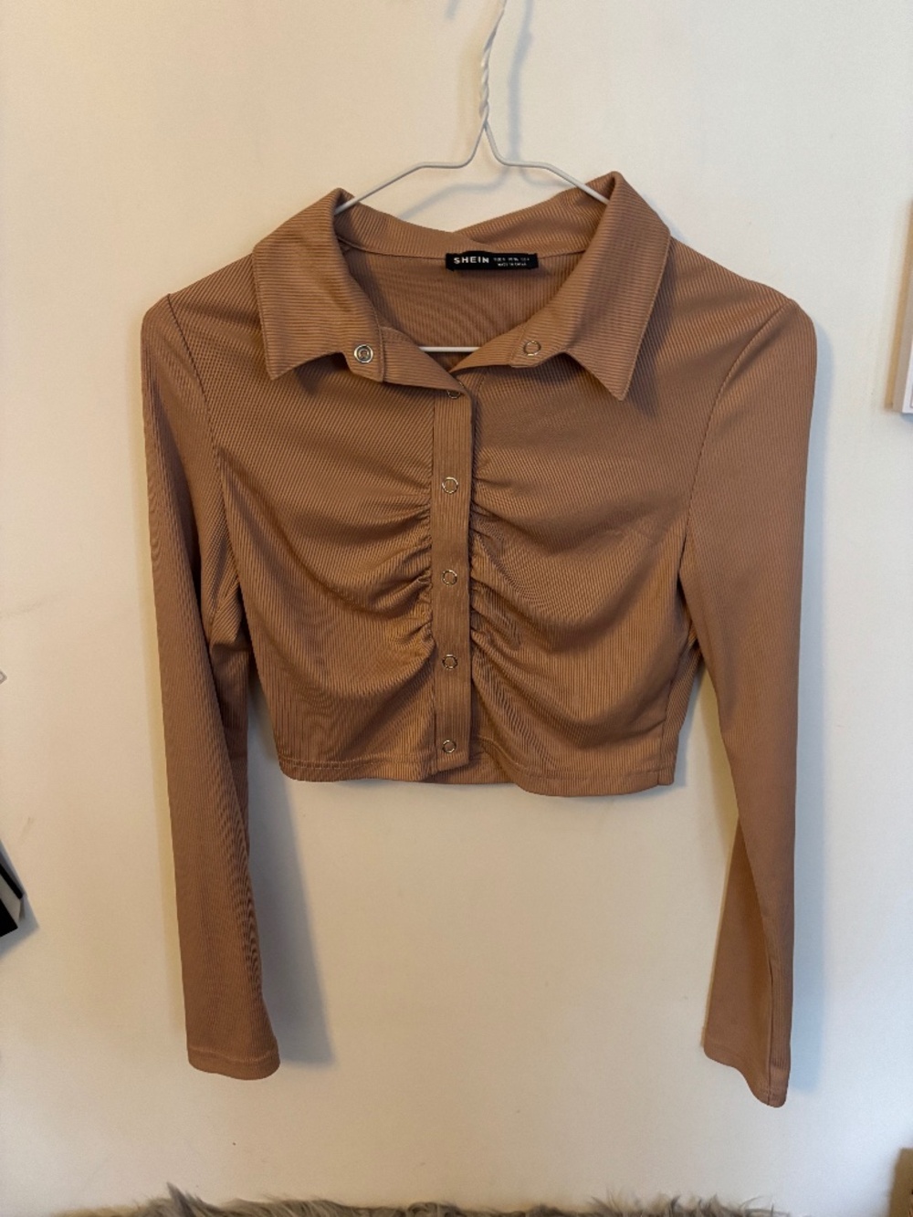 Beige crop top